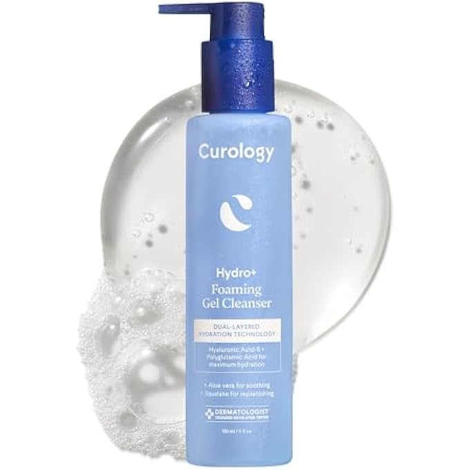 Curology HYDRO+ FOAMING GEL FACIAL CLEANSER, GENTLE FACE WASH, HYDRATING, NON-STRIPPING, SENSITIVE SKIN CARE, FRAGRANCE FREE, 5 FL OZ - Image 1